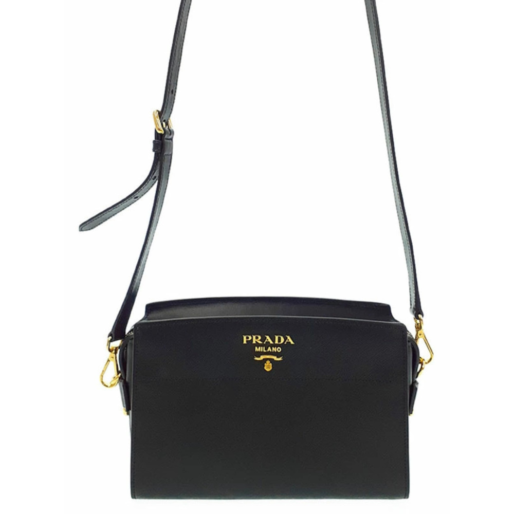 Prada Esplanade Crossbody Bag Black Saffiano Leather